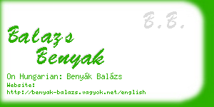 balazs benyak business card